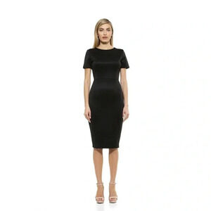 Alexia Admor Women’s Scuba Midi Sheath Dress Black Size M - NWT